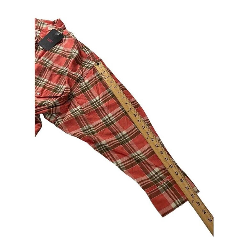 Levi’s Womens's Dylan Relaxed Western Plaid Flannel Shirt Plus Size XXLarge New - Picture 6 of 16